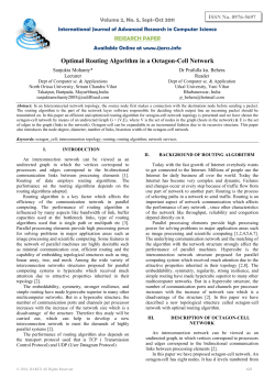 Optimal Routing Algorithm in a Octagon-Cell Network