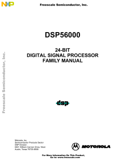 DSP56000 24-Bit Digital Signal Processor Family Manual