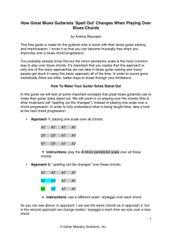 How Great Blues Guitarists `Spell Out`