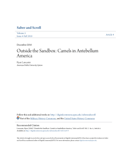 Outside the Sandbox: Camels in Antebellum America