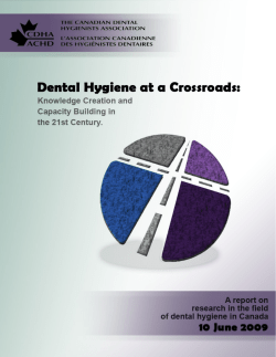 Dental hygiene at a crossroads