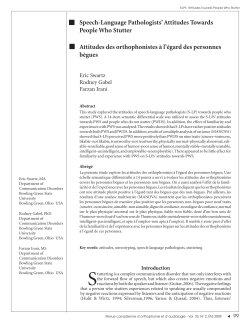 Speech-Language Pathologists` Attitudes Towards People Who