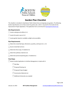 Garden Specifications