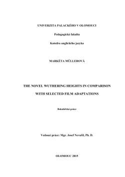 the novel wuthering heights in comparison with selected
