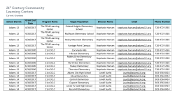 21 st CCLC Grantees