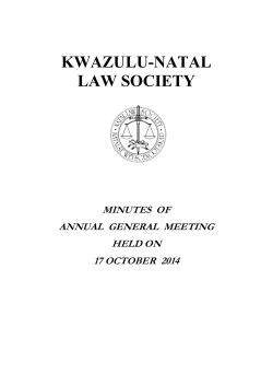 Minutes of the previous Annual General Meeting held on 17 October