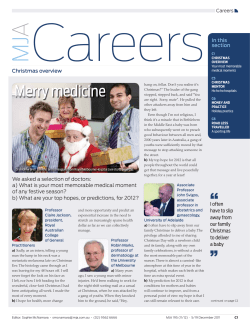 career - Medical Journal of Australia