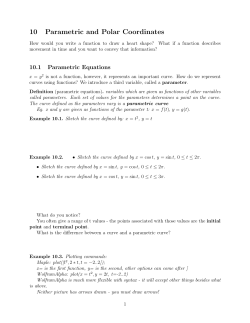 10 Parametric and Polar Coordinates