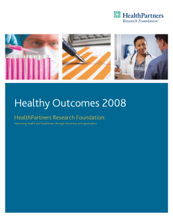Healthy Outcomes 2008