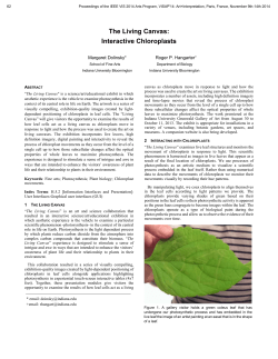 The Living Canvas: Interactive Chloroplasts