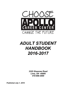 AE Student Handbook - Apollo Career Center