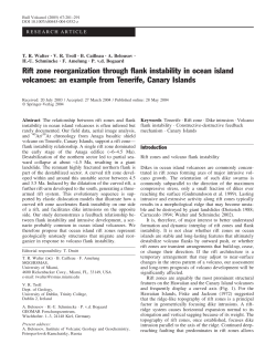 Rift zone reorganization through flank instability in ocean island