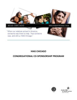 our Congregational Co-Sponsorship Info