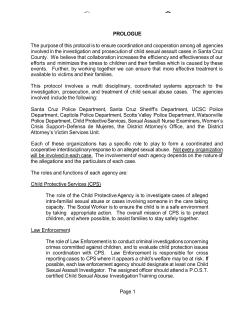 PROLOGUE The purpose of this protocol is to ensure coordination