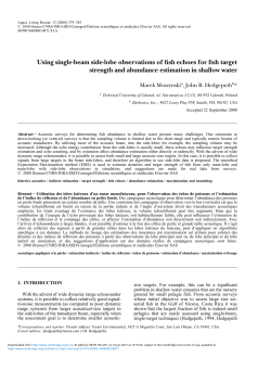Using single-beam side-lobe observations of fish echoes for fish