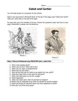 Cabot and Cartier - hrsbstaff.ednet.ns.ca