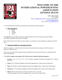 IPA GENERAL RULES 3-2014