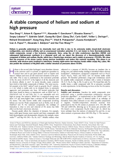 A stable compound of helium and sodium at high pressure