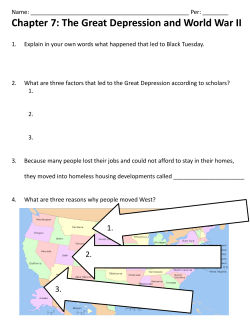 Chapter 7: The Great Depression and World War II