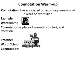 Connotation Warm-up