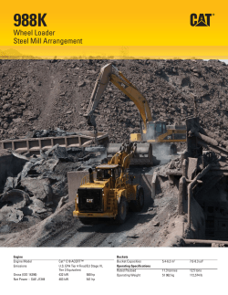 Large Specalog for 988K Wheel Loader (Steel Mill Arrangement