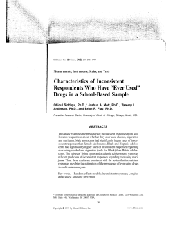 Characteristics of Inconsistent Respondents Who Have &ldquo;Ever Used