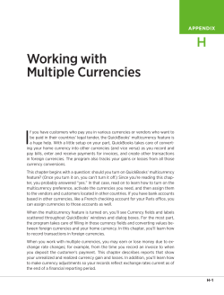 AppENdIx H: WORkINg WITH MULTIPLE CURRENCIES