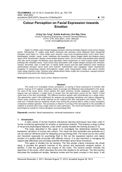 Colour Perception on Facial Expression towards Emotion
