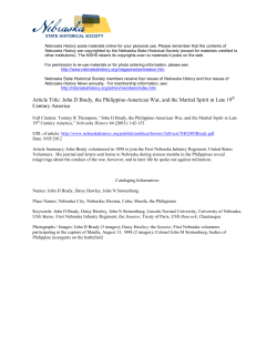 John D Brady, the Philippine-American War, and the Martial Spirit in