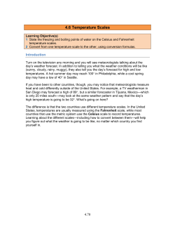 4.6 Temperature Scales