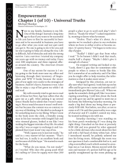Empowerment Chapter 1 (of 10) - Universal Truths