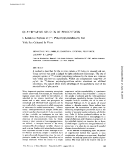 QUANTITATIVE STUDIES OF PINOCYTOSIS I. Kinetics of Uptake of