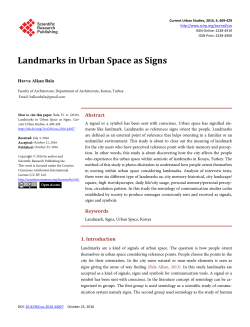 Landmarks in Urban Space as Signs