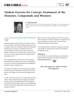 Day 01- Matter Concept Attainment Activity F14