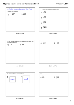 02 perfect squares cubes and their roots.notebook