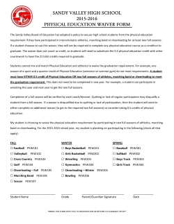 SVHS Phys Ed Waiver Form
