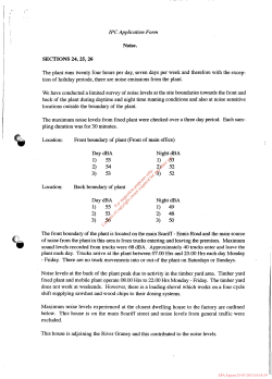 IPC Application Form The plant runs twenty four hours per day