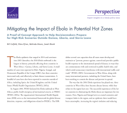 Mitigating the Impact of Ebola in Potential Hot Zones