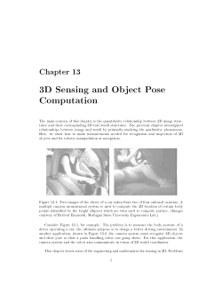 3D Sensing and Object Pose Computation