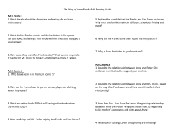 The Diary of Anne Frank: Act I Reading Guide
