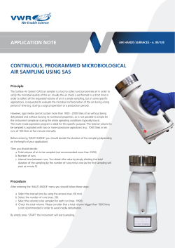 continuous, programmed microbiological air sampling using