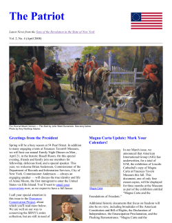 April 2008 - Sons of the Revolution in the State of New York