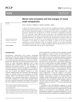 Monte Carlo simulation and free energies of mixed oxide