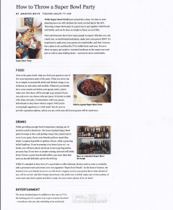 How to Throw a Super Bowl Party