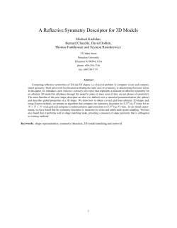 A Reflective Symmetry Descriptor for 3D Models