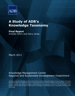 Study of ADB`s Knowledge Taxonomy