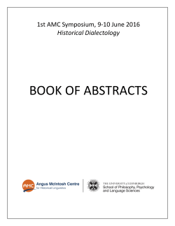 Abstracts booklet draft - Angus McIntosh Centre for Historical