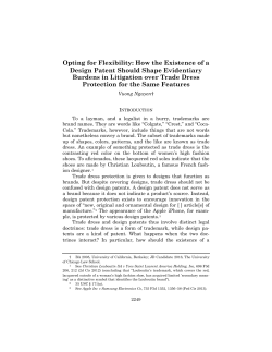 Opting for Flexibility: How the Existence of a Design Patent Should