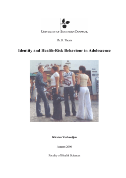 Identity and Health-Risk Behaviour in Adolescence