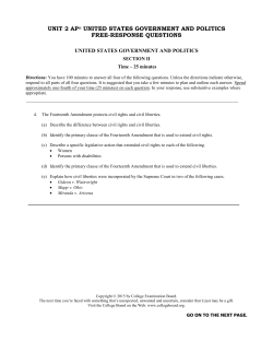 Civil Liberties and Civil Rights